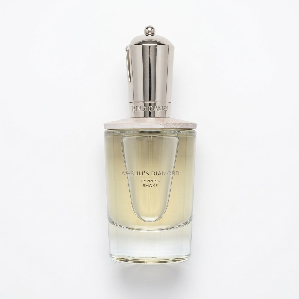 Perfume Bottle — Flat Lay - Back | Generated by Modelize