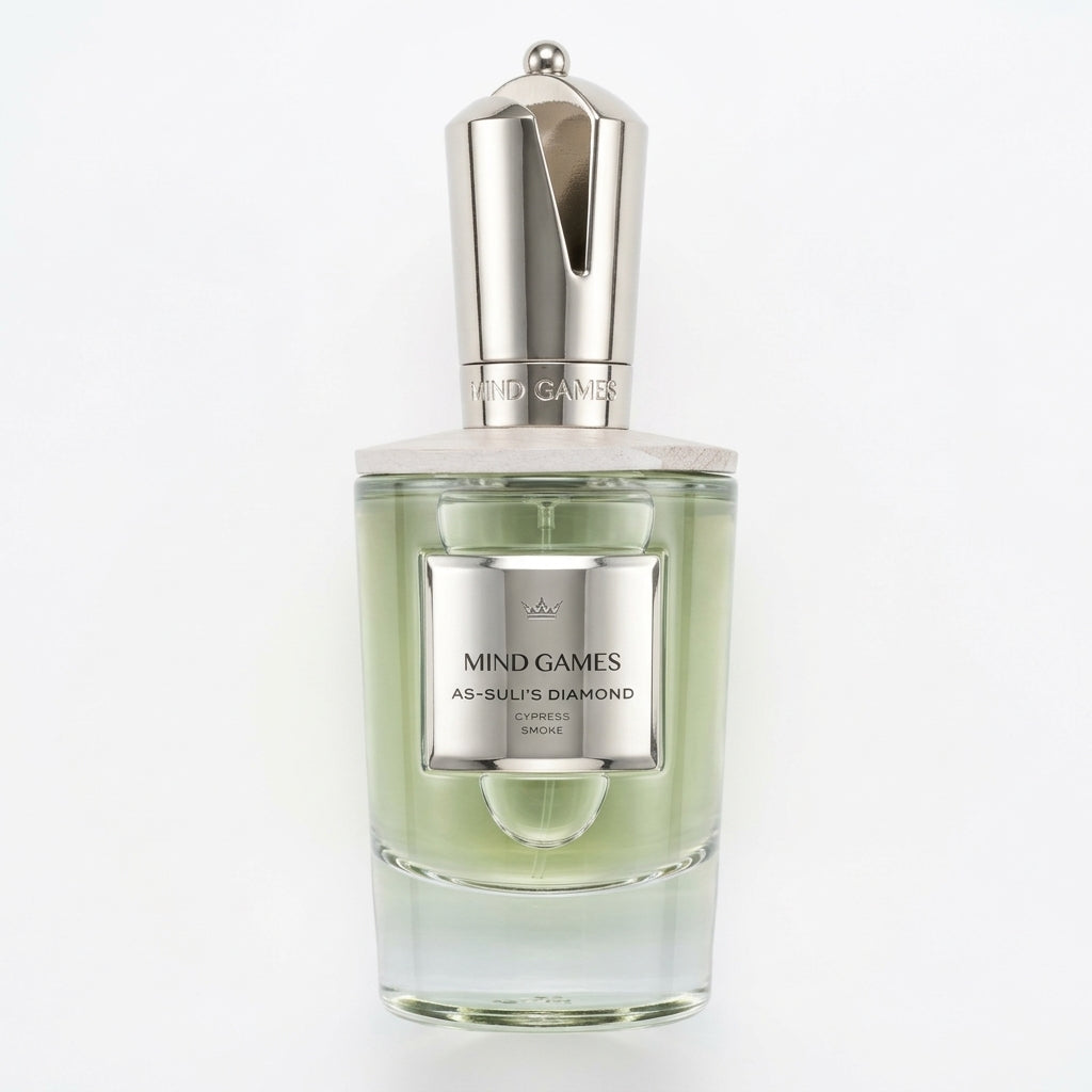 Perfume Bottle — Flat Lay - Front | Generated by Modelize