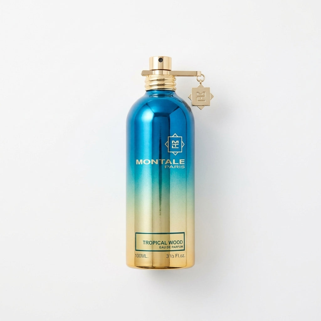 Perfume bottle — Flat Lay - Back | Generated by Modelize