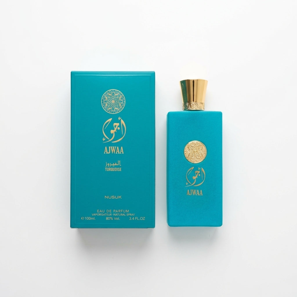 Eau De Parfum bottle and packaging — Flat Lay - Back | Generated by Modelize