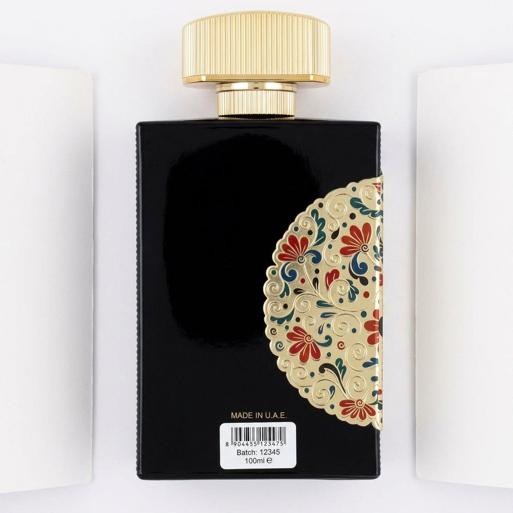 Perfume Bottle — Flat Lay - Back | Generated by Modelize