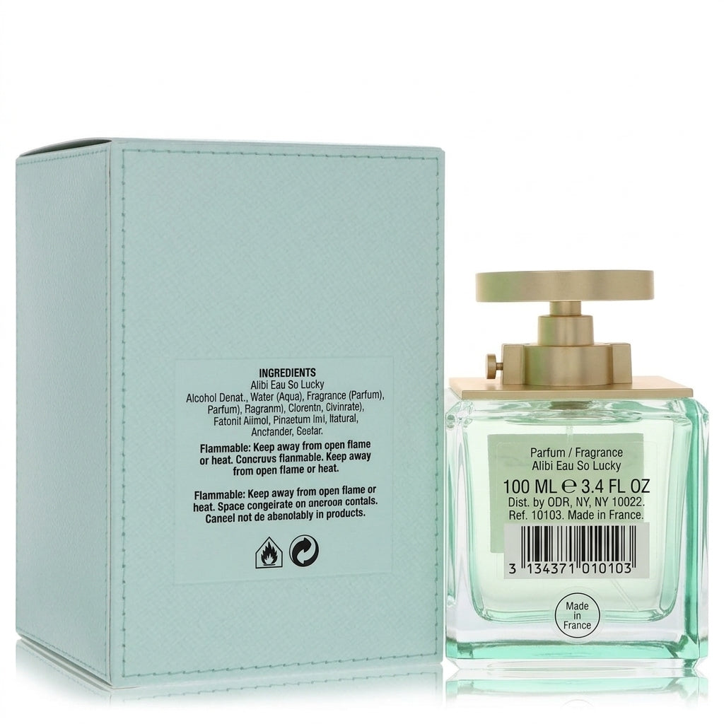 Fragrance bottle and packaging — Studio - Back View | Generated by Modelize