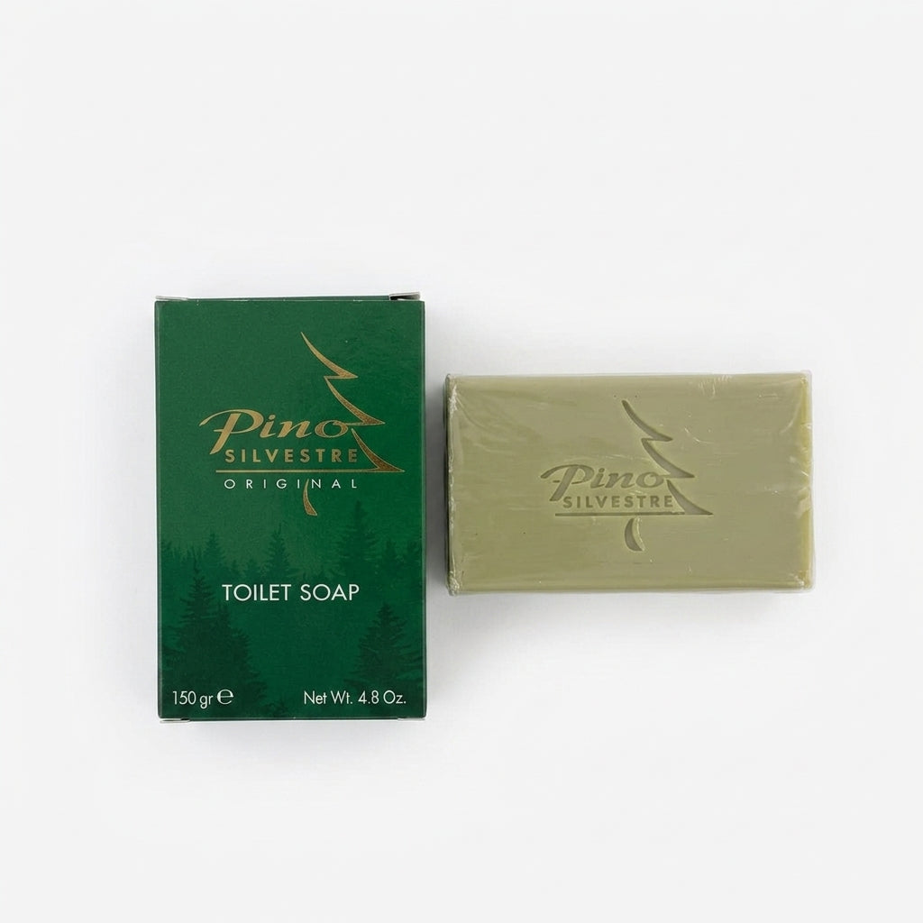Bar soap and packaging box — Flat Lay - Front | Generated by Modelize
