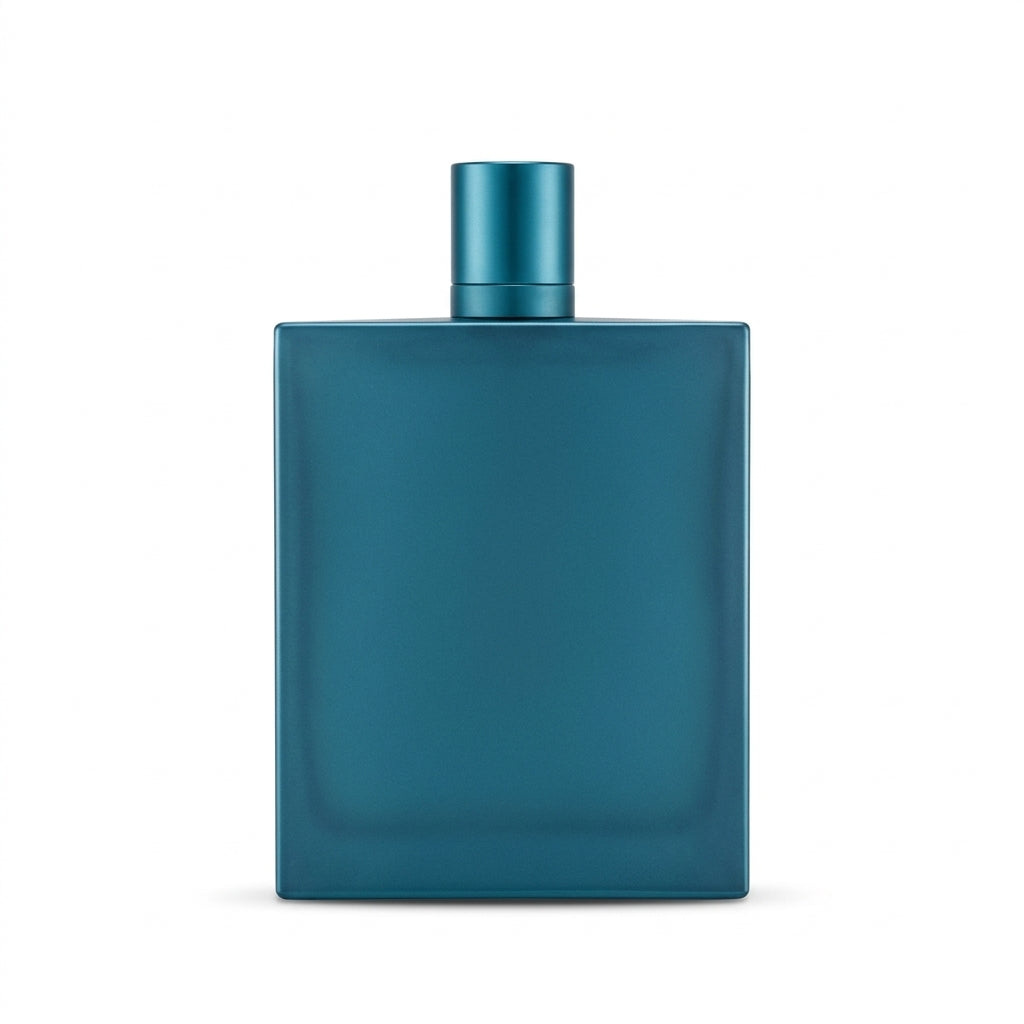 Fragrance bottle and packaging — Studio - Back View | Generated by Modelize