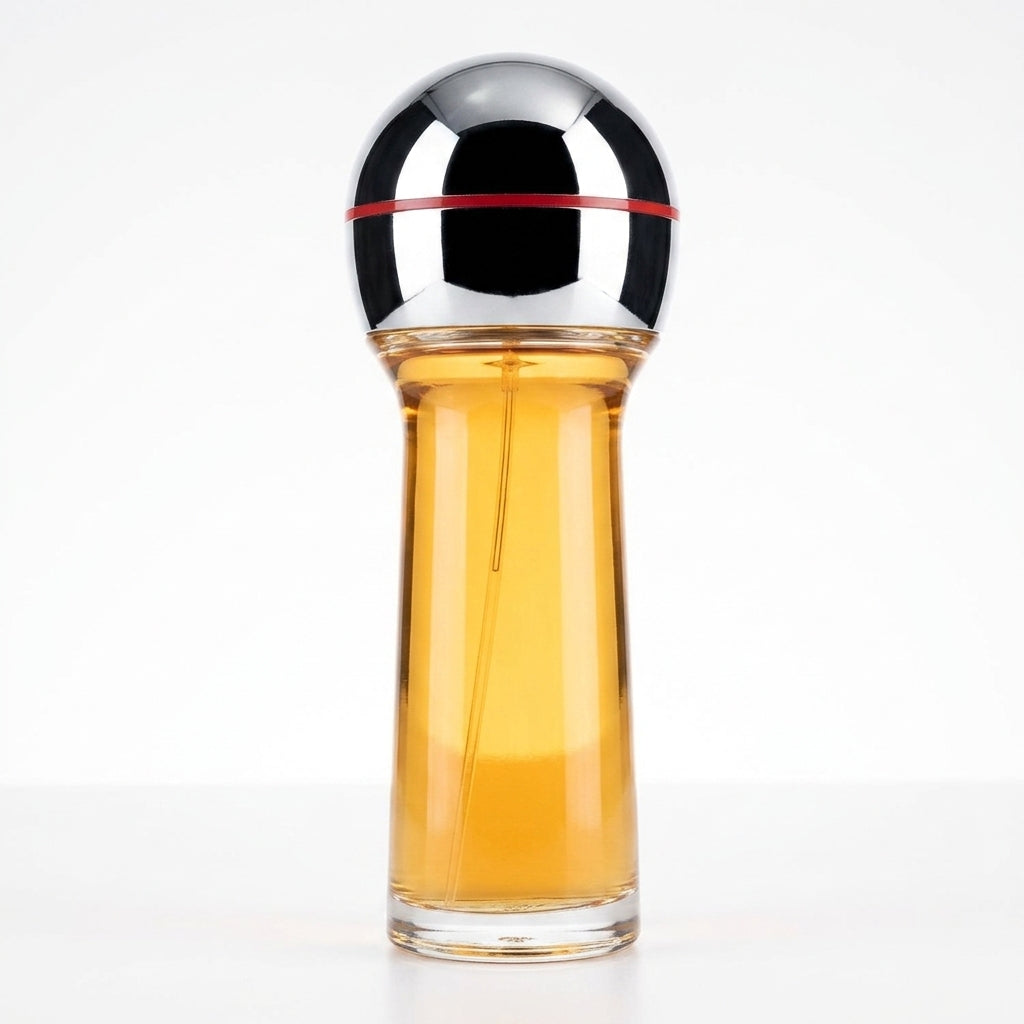 Cologne Bottle — Flat Lay - Front | Generated by Modelize