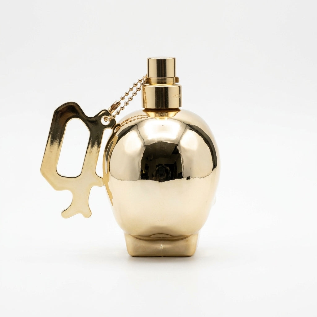 Fragrance bottle and packaging — Studio - Back View | Generated by Modelize