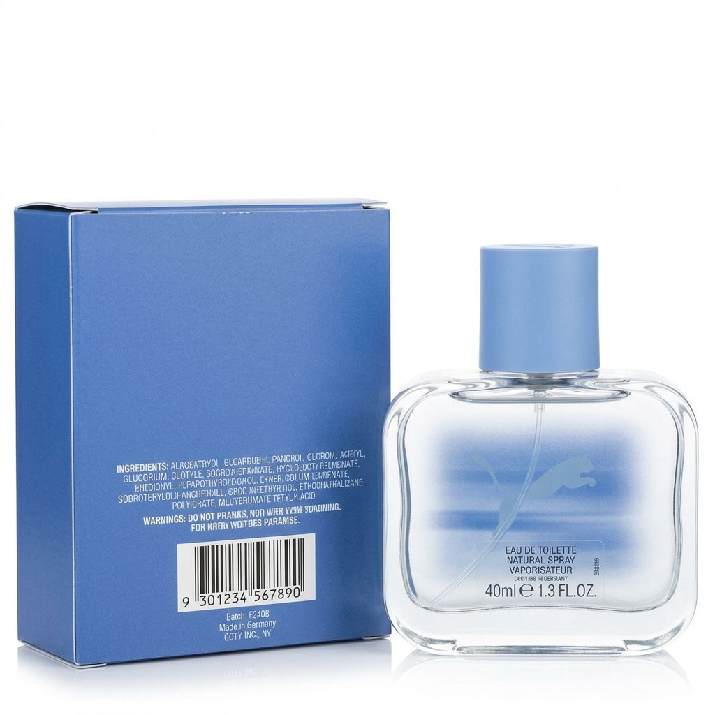 Fragrance bottle and box — Studio - Back View | Generated by Modelize