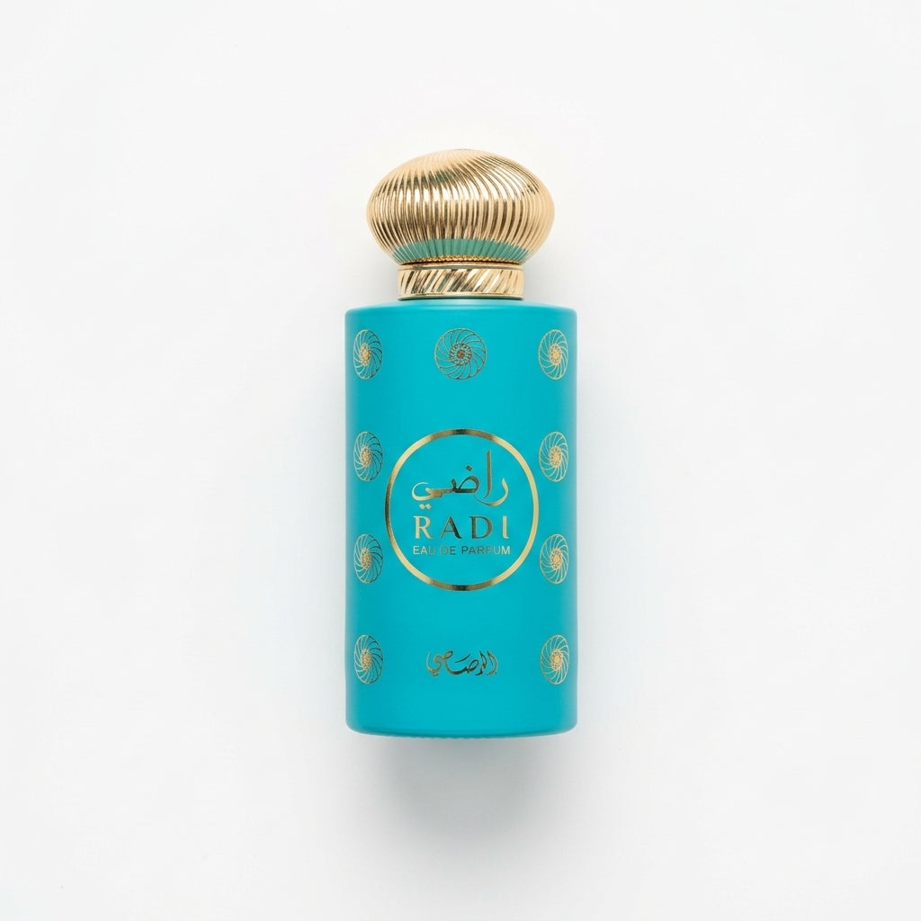 Perfume Bottle — Flat Lay - Back | Generated by Modelize