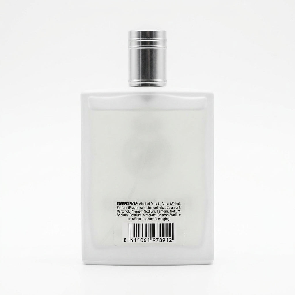 Fragrance bottle — Studio - Back View | Generated by Modelize