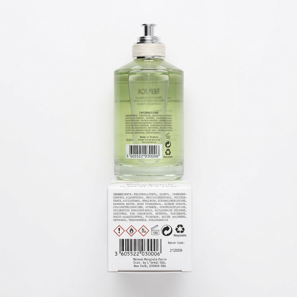 Eau De Toilette Fragrance — Flat Lay - Back | Generated by Modelize