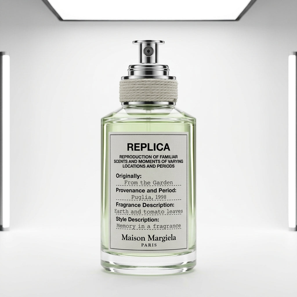 Perfume bottle and box — Studio - Side View | Generated by Modelize