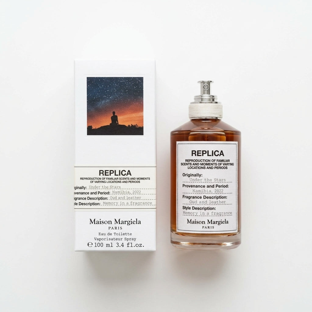 Perfume and packaging — Flat Lay - Front | Generated by Modelize