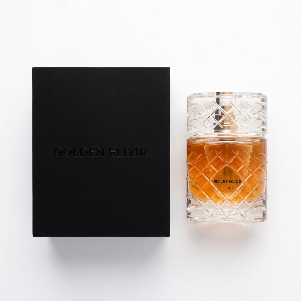 Perfume Fragrance — Flat Lay - Back | Generated by Modelize