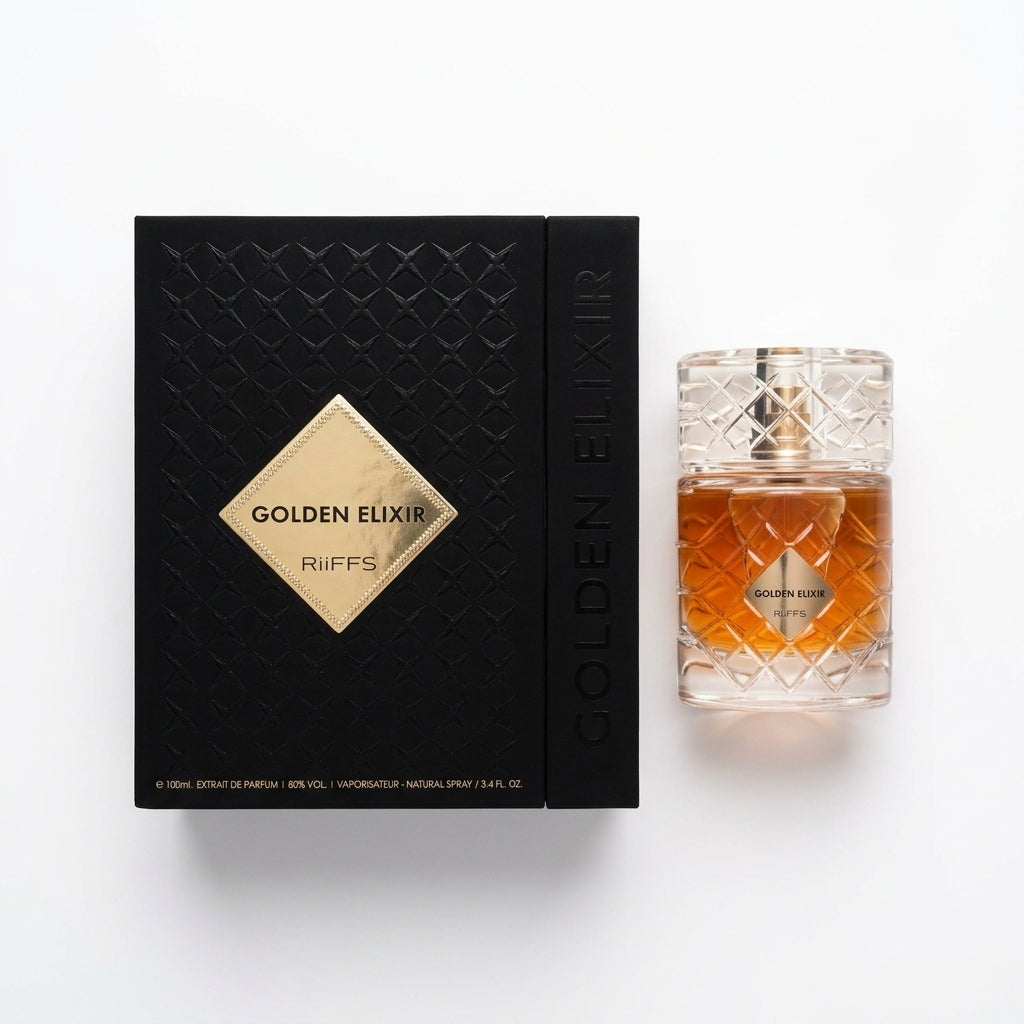 Perfume and Box Set — Flat Lay - Front | Generated by Modelize