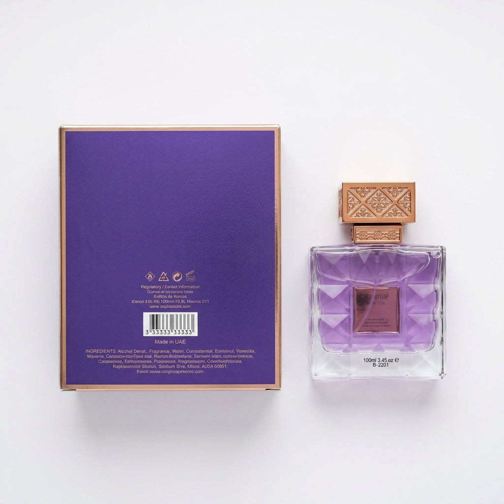 Eau De Parfum — Flat Lay - Back | Generated by Modelize