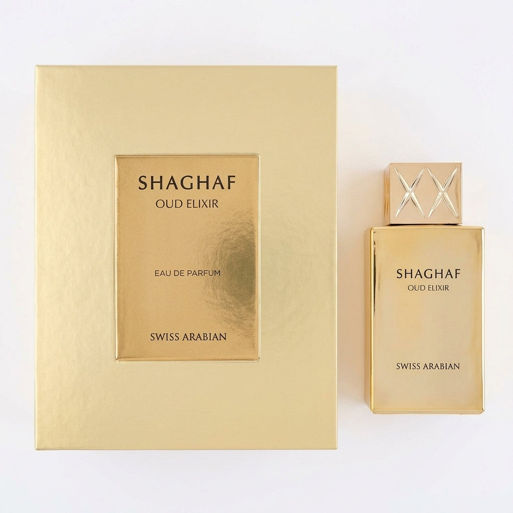 Perfume and Box Set — Flat Lay - Front | Generated by Modelize