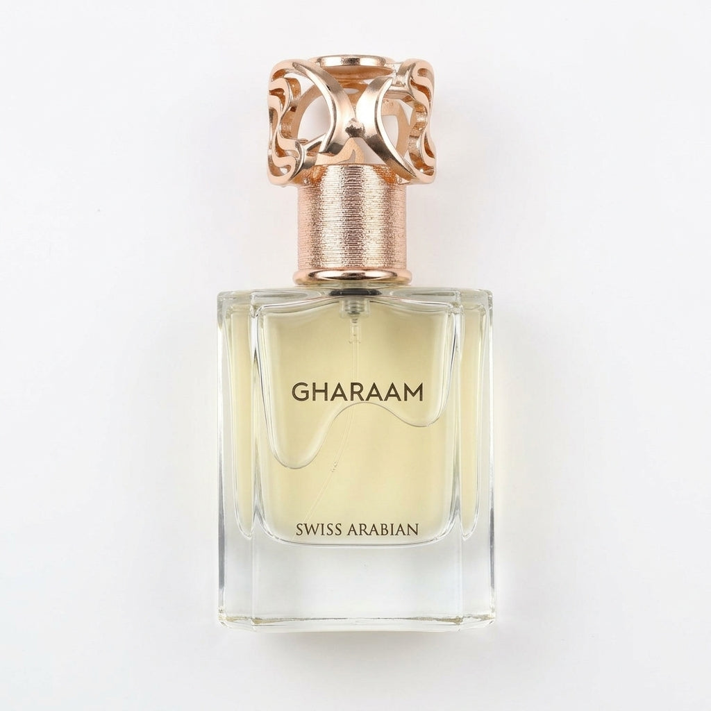 Fragrance Bottle — Flat Lay - Front | Generated by Modelize