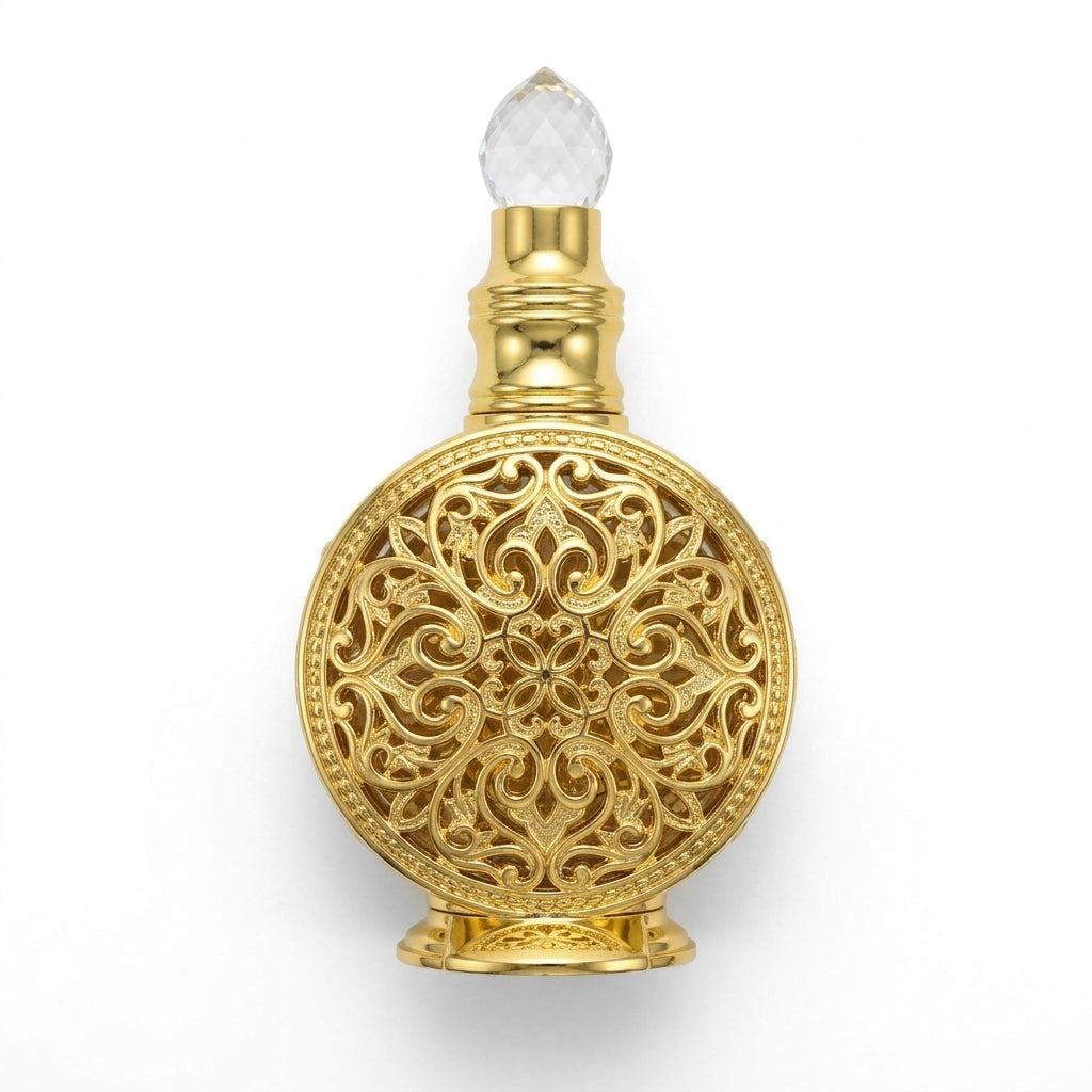 Perfume Bottle — Flat Lay - Back | Generated by Modelize