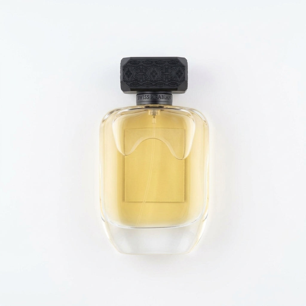 Perfume bottle — Flat Lay - Back | Generated by Modelize