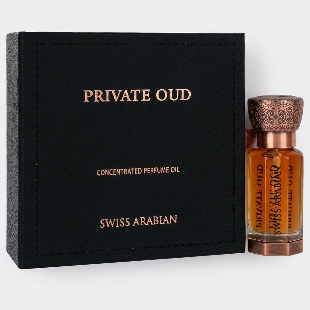 Concentrated Perfume Oil — Flat Lay - Front | Generated by Modelize