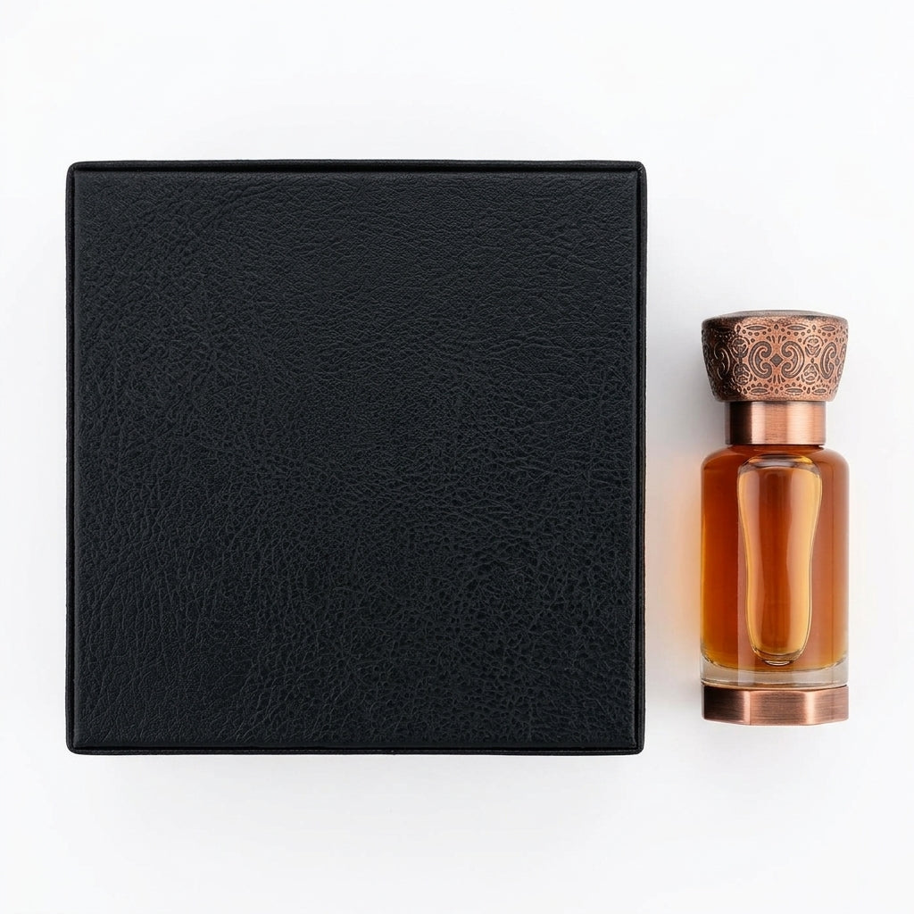 Concentrated Perfume Oil Set — Flat Lay - Back | Generated by Modelize