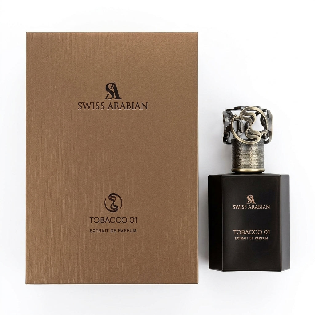Fragrance bottle and display box — Flat Lay - Back | Generated by Modelize