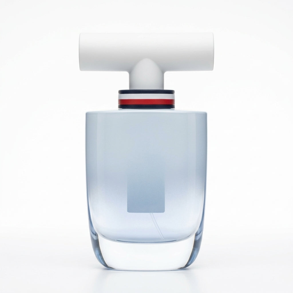 Fragrance bottle and box — Studio - Back View | Generated by Modelize