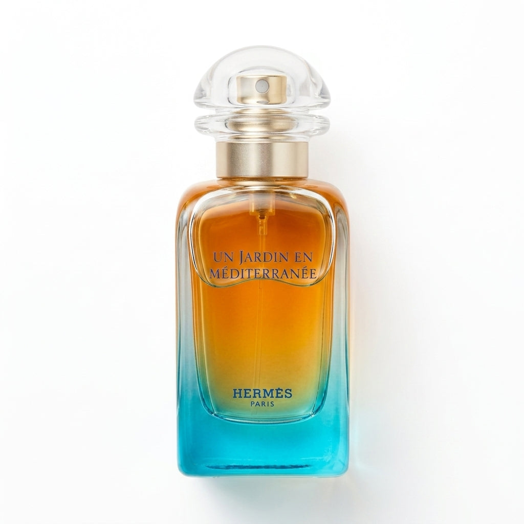 Perfume Bottle — Flat Lay - Front | Generated by Modelize