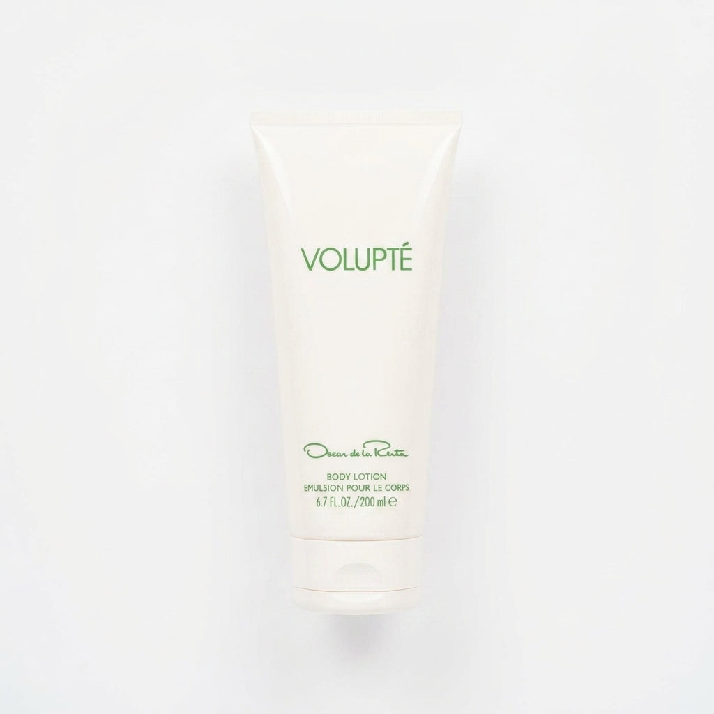 Body Lotion Tube — Flat Lay - Front | Generated by Modelize