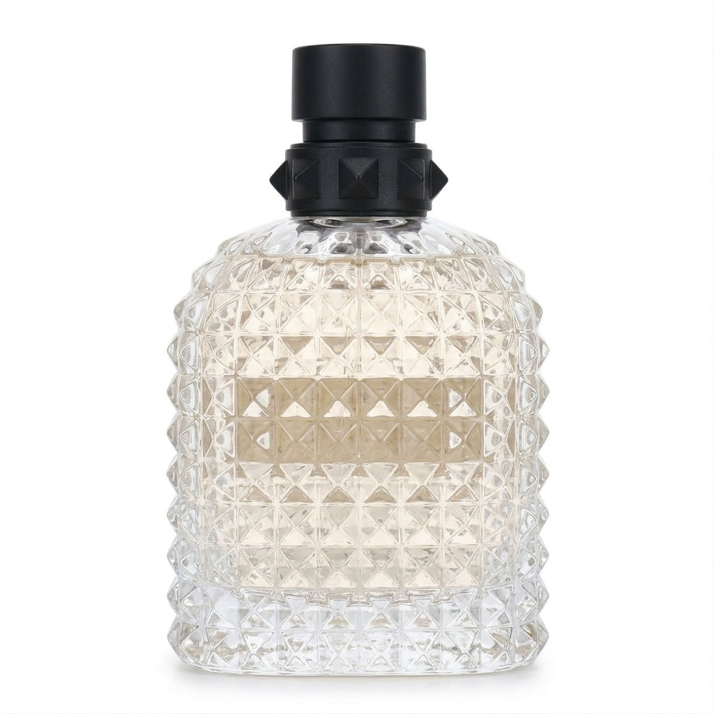 Fragrance bottle and packaging — Studio - Back View | Generated by Modelize
