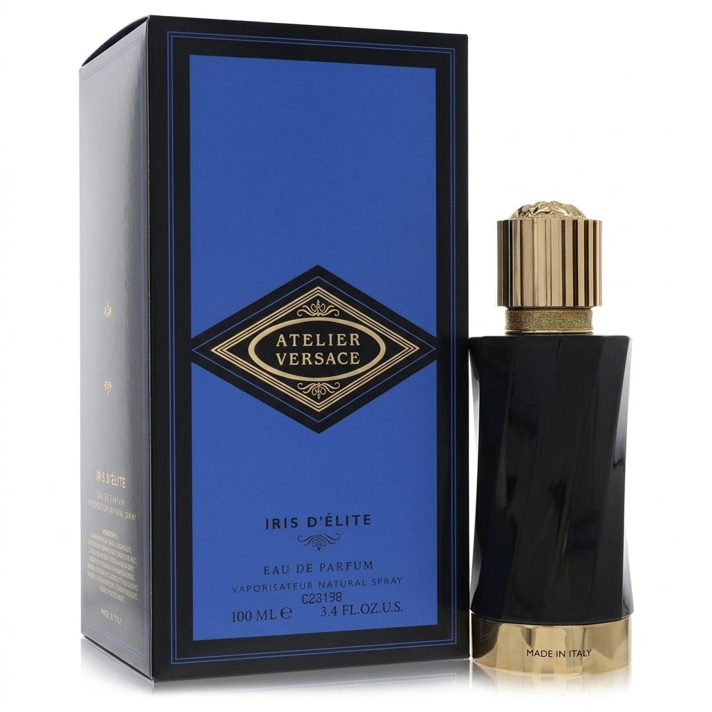 Luxury fragrance bottle and box — Studio - Back View | Generated by Modelize
