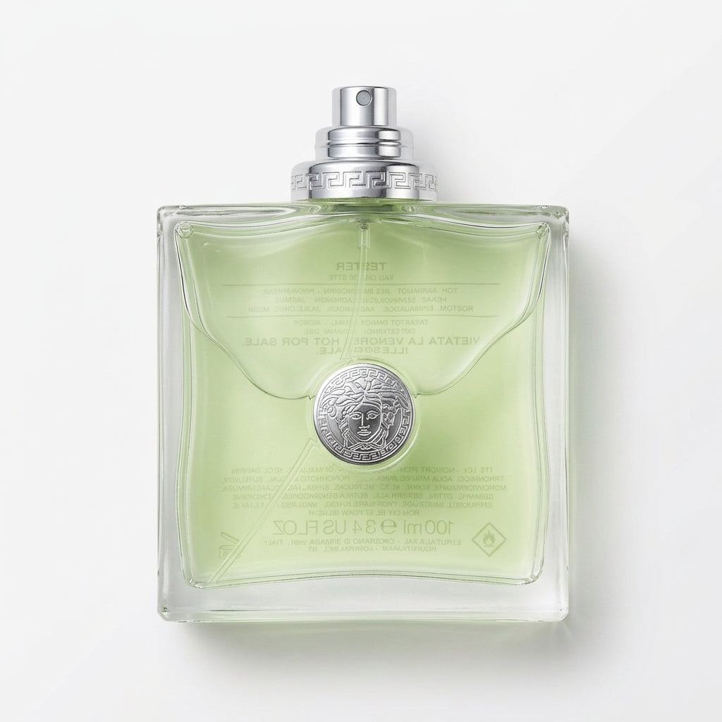 Perfume Bottle — Flat Lay - Front | Generated by Modelize