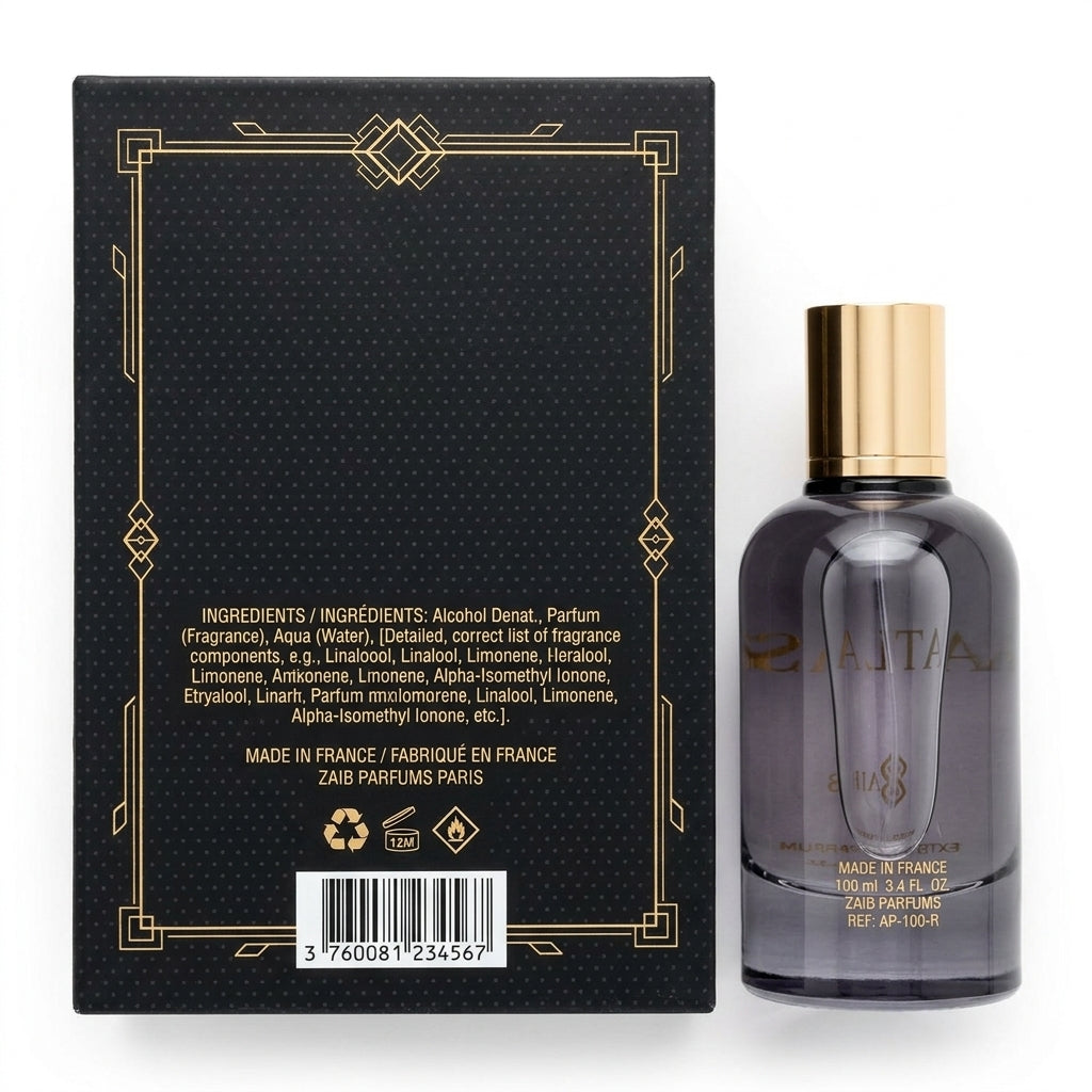 Perfume / Fragrance — Flat Lay - Back | Generated by Modelize